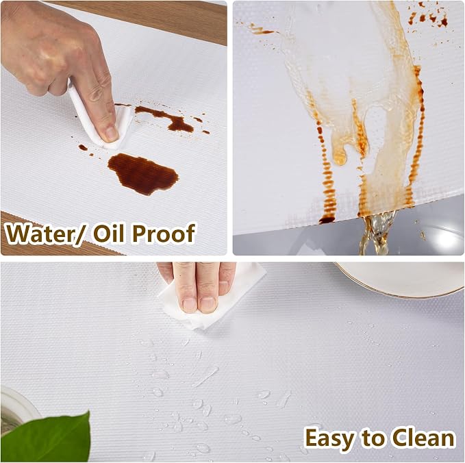 Shelf Liner, 14 Inches x 40 FEET Non-Slip Kitchen Cabinet Liner, Washable Oil-Proof Non-Adhesive Contact Paper for Kitchen Drawer, Cabinet, Shelves, Cupboard, Refrigerator, Storage, Desks, Countertop - Image 7