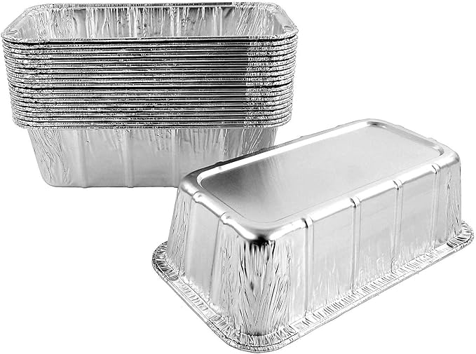 PACTOGO Loaf Pans - Disposable Aluminum Foil 1 1/2 lb. Bread Tins 8.5" X 4.5" X 2.3" (Pack of 50) - Image 8
