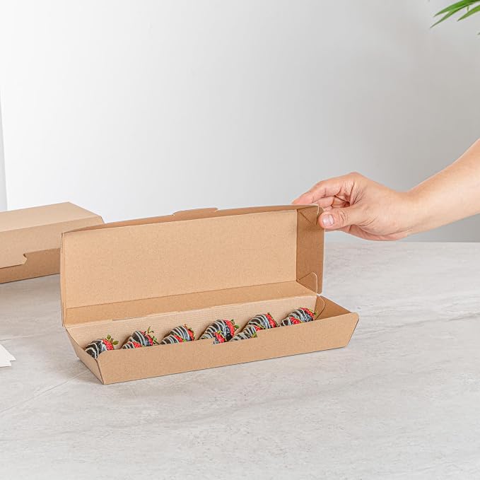 Restaurantware Clamshell Take Out Container 100 Pack of 11.3 x 3.4 x 2.8 Inch Paper Sustainable Take Out Box Grease-Resistant Food Box Kraft Burgers and Sandwiches Container - Image 5