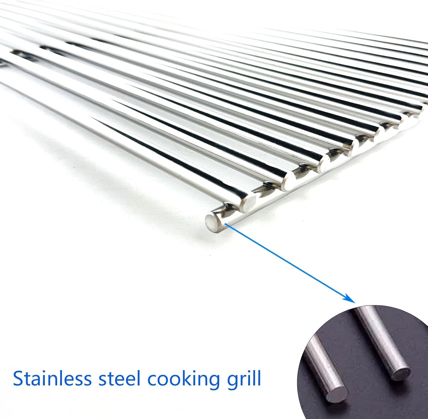 19-1/4" Stainless Steel 3pack Grates Replacement Parts for Jenn Air 720-0337,720-0512,Kirkland 720-0193 720-0432,720-0025, 720-0108 Charmglow 720-0234,720-0396 Ducane, Brinkmann 810-8501-S Gas Grill