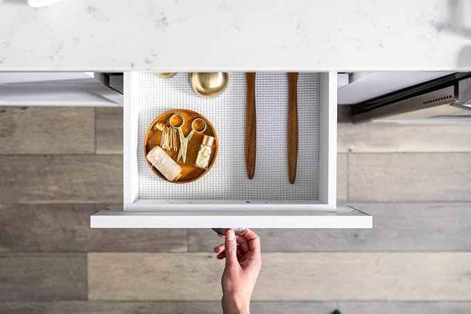 EasyLiner Select Grip Shelf Liner - Easy to Install & Cut to Fit - Non Slip, Non Adhesive, Drawer Shelf & Cabinet Liner for Kitchen, Bathroom, Pantry Cupboards, 12 in x 24 ft (1 Roll), 24 ft, Black - Image 6