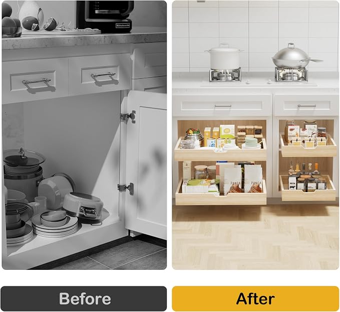Pull Out Drawers for Cabinets, 31½” W x 21” D Soft Close Pull Out Cabinet Organizer, Cabinet Pull Out Shelves Requires At Least 32.5” Cabinets Opening - Image 9