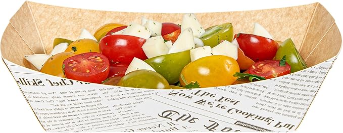 Restaurantware Paper lb Newsprint Food Tray Boat, 200 Pack - Image 9