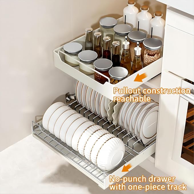 Pull Out Cabinet Organizer Fixed with Adhesive Nano Film - Image 7