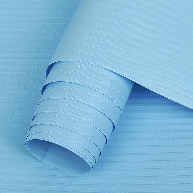 Shelf Drawer Liner for Kitchen Cabinets, Durable Pantry Shelving Liners for Tool Box Closet Refrigerator Non Stick Waterproof Plastic Cabinet Protector Liners Mat Washable, Blue 23.6 x 78.7 inches by Anze