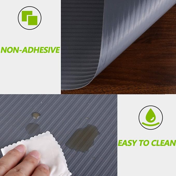 Anze Non Adhesive Shelf Liner for Kitchen Cabinets, Gray, 23.6 x 78.7 in - Image 4