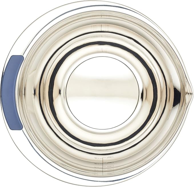 Ayesha Curry Kitchenware Pantryware Stainless Steel Nesting Mixing Bowls, 3-Piece Set, Silver with Color Accent Handles - Image 9