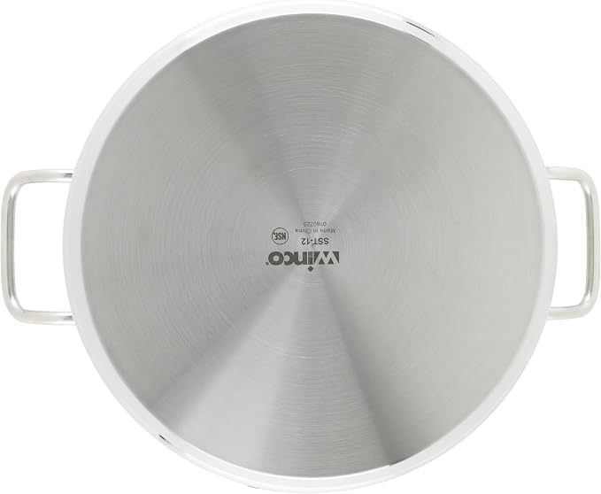 Winco Silver 12 qt Stainless Steel Stock Pot with Cover - Image 4