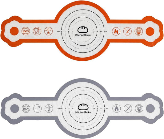 Cook's Aid 2 Pcs Silicone Bread Sling for Dutch Oven, Non-Stick Bread Baking Mat Set, Reusable Sourdough Bread Sling with Long Handles for Easier Transfer for Dough