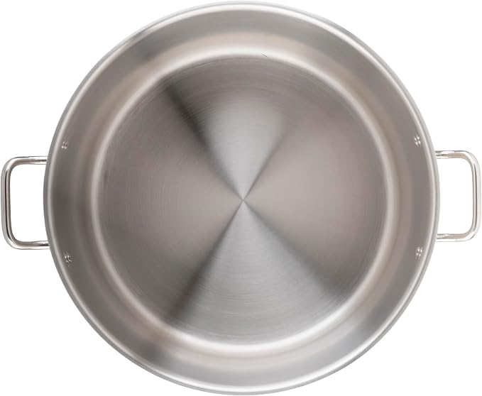 Winco 60 qt Stainless Steel Stock Pot with Cover - Image 7