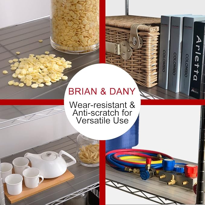 BRIAN & DANY Wire Shelf Liner, Set of 5, 14"x 30" Charcoal - Image 5