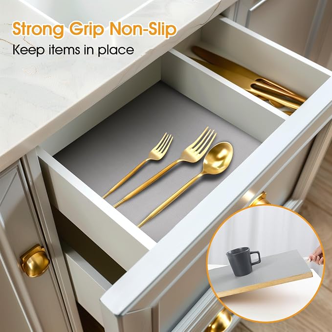 Shelf and Drawer Liner for Kitchen Cabinet Non-Adhesive Non Slip - Image 2