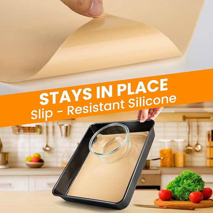 Silicone Baking Mat Roll-Non-slip Silicone Kitchen Counter Mat, Countertop Protector, Silicone Pastry Mat, Non-Stick Reusable Air Fryer Linner, Pan Liner, Oven Liner, Freeze Dryer Mat - Image 5