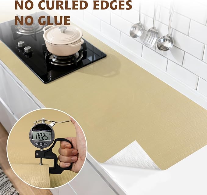 Shelf Liners for Kitchen Cabinets 17in x 20FT, Non Adhesive Drawer Liner - Image 8