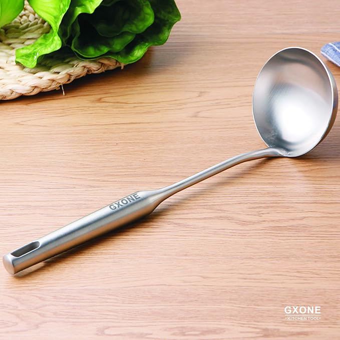 Soup Ladle,304 Stainless Steel Cooking Ladle with Long Handle,3.9 Inch - Image 5
