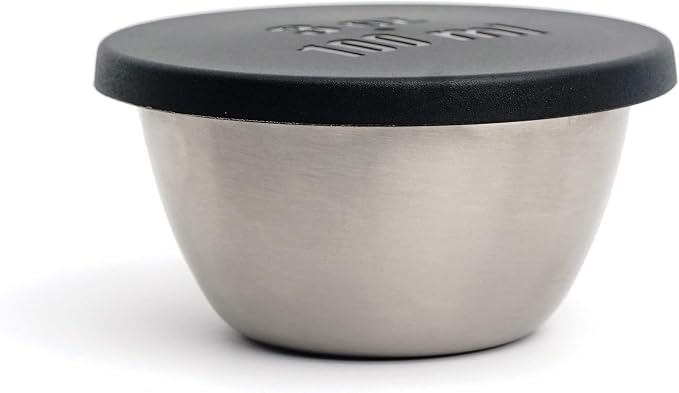 RSVP International Kitchen Prep Bowl Collection, Stainless Steel, Dishwasher Safe, Cup & Lid, 4 Piece, 3-ounce - Image 2