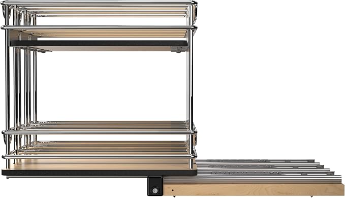 Rev-A-Shelf 9" Pullout Organizer, 2 Tier Triple Narrow Upright Shelf, 5WU2-9N3-1 - Image 12