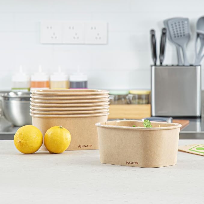 Heat Tek 34 Ounce To Go Containers 100 Greaseproof Serving Containers- Durable For Oven, Microwave And Freezer Use Stackable Kraft Paper Disposable Food Container For Takeouts- Restaurantware - Image 4