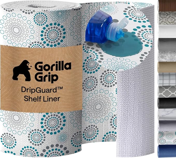 GORILLA GRIP Shelf Liner, Kitchen Drawer Protector, 17.5x240 Spiral by Unknown