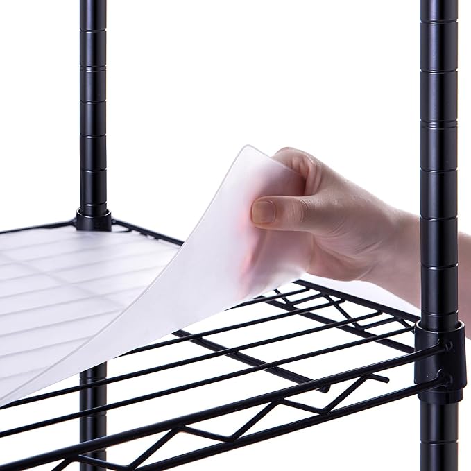 Poofzy Wire Shelf Liner 18" x 48", Set of 5 Clear by Poofzy