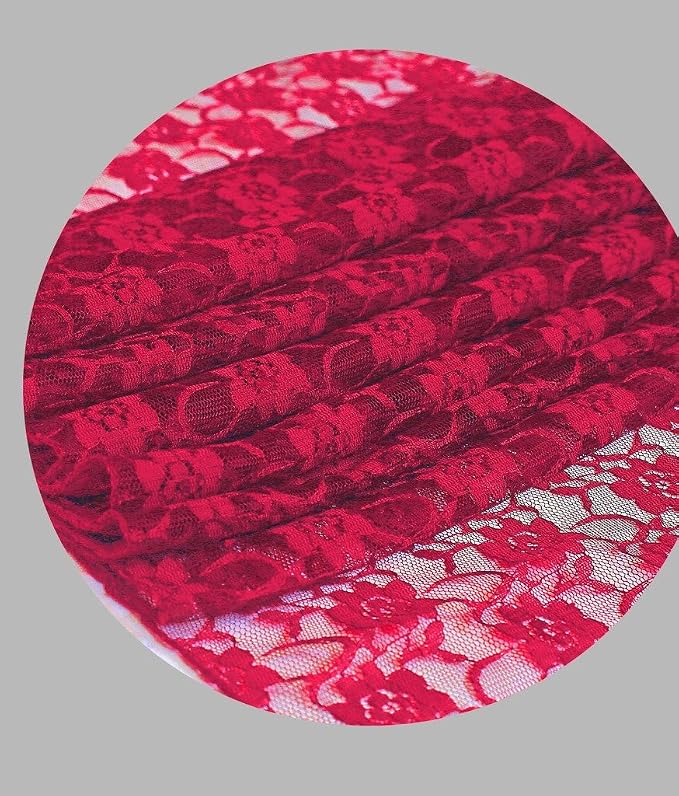 VDS Pack of 12 Floral Lace Table Runners Centerpiece Cloth Linen for Wedding Bithday Graduation Engagement Ceremony Events Party Banquets Table Decoration (12x108 inch) (Magenta) - Image 3