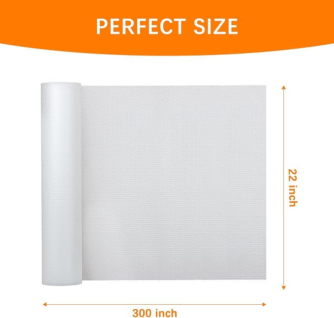 FLPMIX Large Cabinets Shelf Liner: 22" W x 300" L Clear Non-Adhesive - Image 9