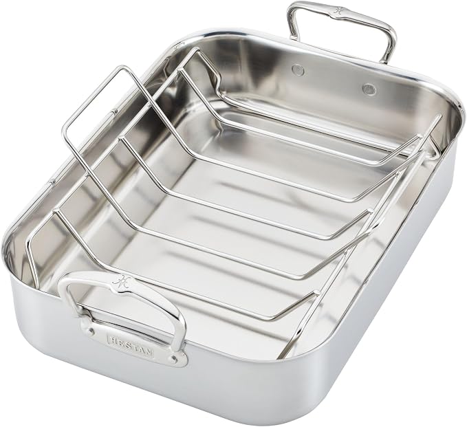 Hestan Provisions – 14.5" Classic Clad Roaster with Stainless Steel Rack by Unknown