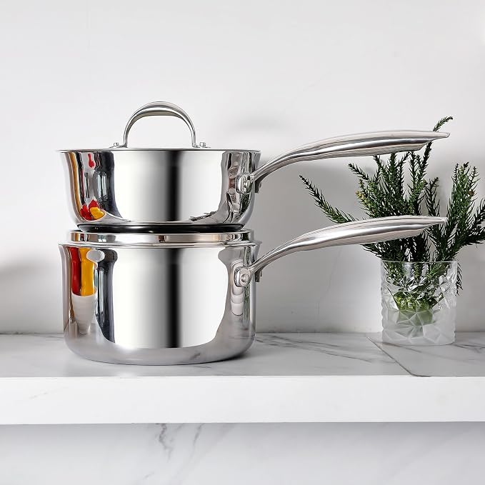KEAWELL K3 Premium Tri-Ply Fully Clad Saucepan with Lid (3-Qt) - Image 4