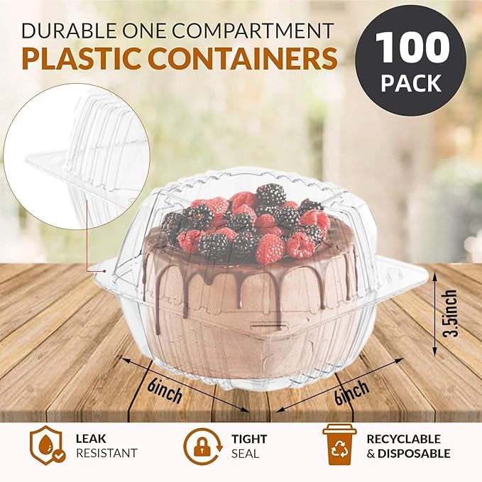 MFDSJ 200 Pack Disposable Plastic To Go Containers with Lids - Image 2