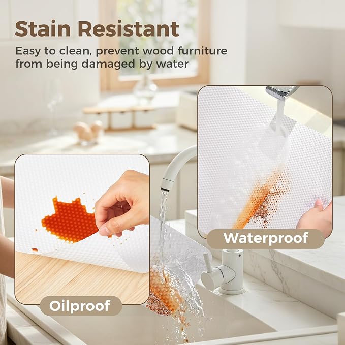 100% EVA Shelf Liner Waterproof Non Adhesive, 24" x 240", White - Image 5