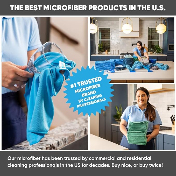 Blue Microfiber Shop Towels | MWipes Reusable Shop Rags | 50 Rags in a Box (400 Count) | Super Absorbent, Machine Washable Hundreds of Times | Automotive, Paint, Industrial, Detailing - Image 6