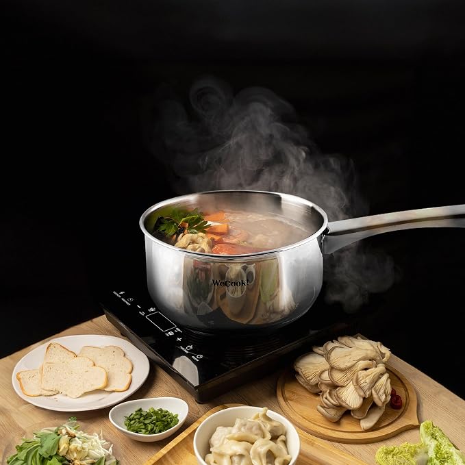 Wecook Saucepan 20 cm/2.7 L, Stainless Steel, All Hob Types, with Spout - Image 8