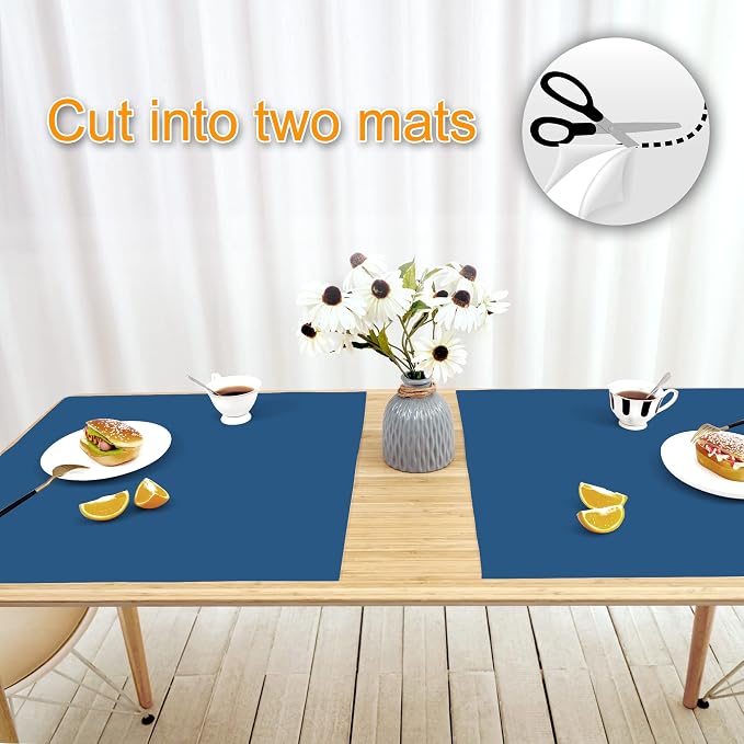 AECHY Silicone Mats for Kitchen Counter 47"x23.6"x0.08”, Largest Heat Resistant Mat Shipped Rolled Up Kitchen Island Silicone Countertop Protector Mat Nonslip Extra Large Counter Mat, Blue | Largest Size, Heat Resistant, Nonslip, Extra Large Countertop... - Image 9