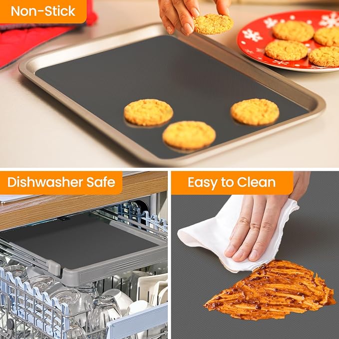 Cut to Size Silicone Baking Baking Mat Roll-Best German Silicone - Non-slip Silicone Pastry Mat, Non-Stick Reusable Air Fryer Linner, Counter Mat, Oven Liner, Freeze Dryer Mat - Image 4