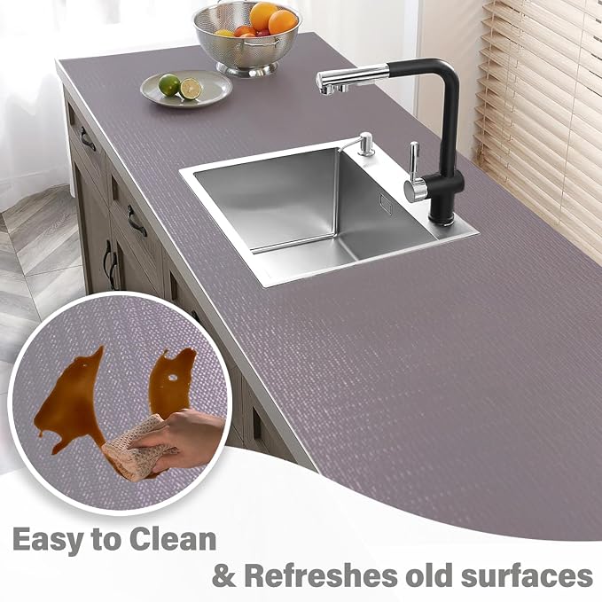 Drawer and Shelf Liners for Kitchen Cabinet,Non Slip Cabinet Liners for Shelves,Non-Adhesive Strong Grip Mats Protect Dresser Cupboard,Shelf Paper Easy to Clean-23.6IN x 20FT Gray - Image 6