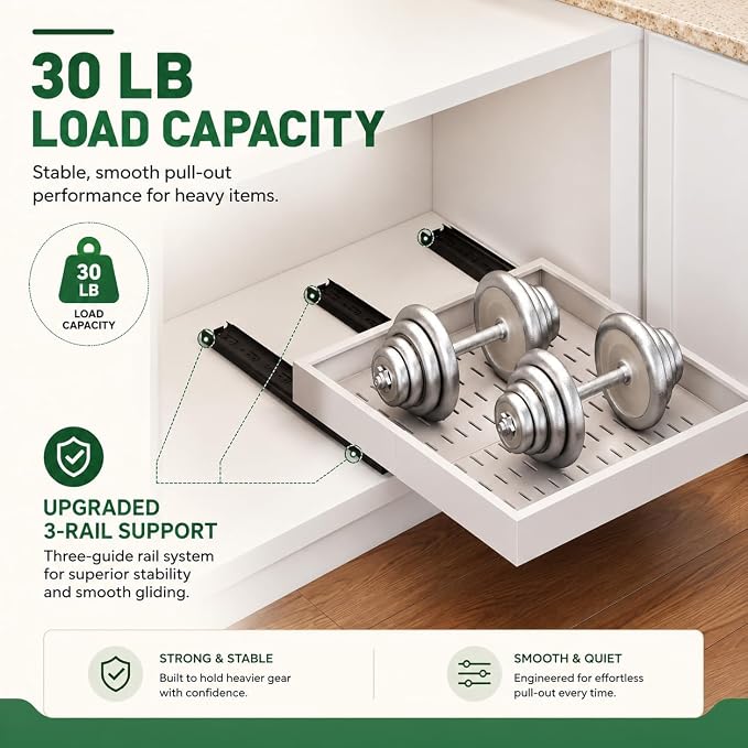 Fokyfok 2PC Pull out Cabinet Organizer,Expandable,Upper Cabinet,Kitchen - Image 6