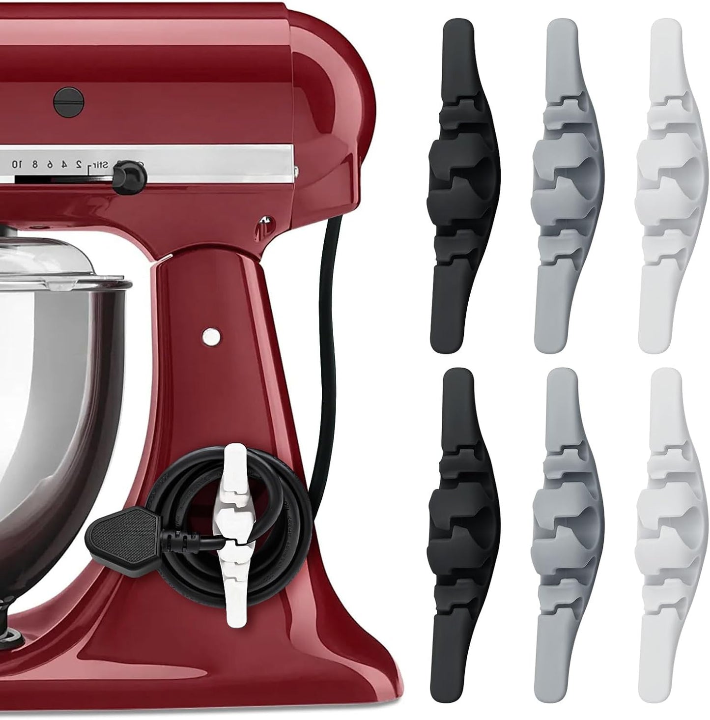 Cord Organizer for Appliances,Wire Organizers for Appliances, Kitchen Appliance Cord Organizer for Mixer,Blender,Coffee Maker,Pressure Cooker,Must-Have Kitchen Accessories for Daily Life（6 Packs）