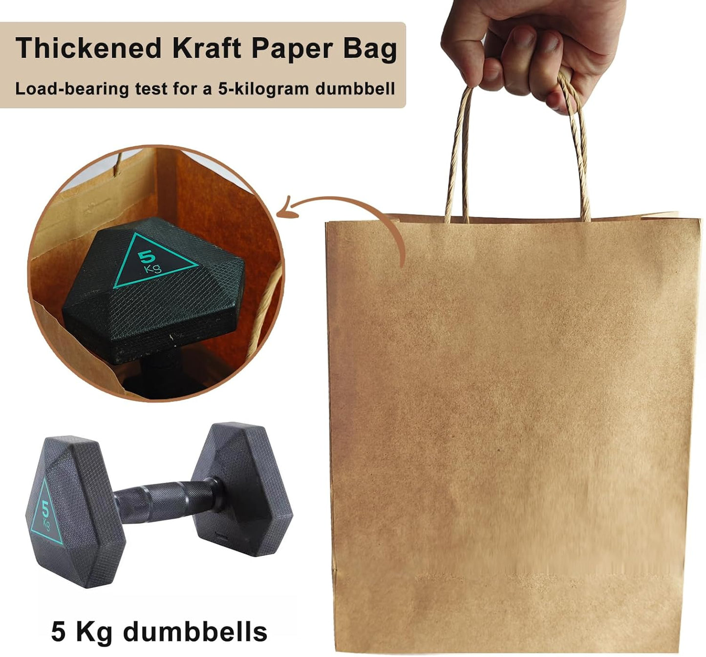 Take-Out Paper Bags And Two Drink Paper Trays 40 Pack,Two Cup Carrier Tray Coffee Cup Holder Disposable Cup Holder Tray,Brown Baper Bags With Handles Bulk (Two-cup size)