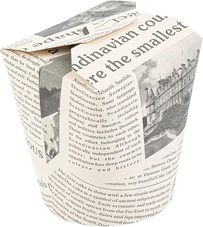 Restaurantware 32 oz Paper Round Noodle Take Out Container, 200 Ct - Image 2