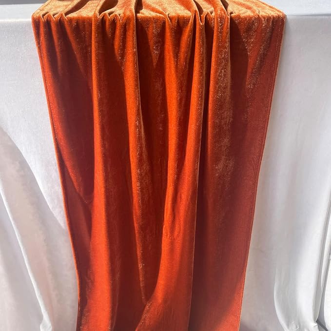 Luxurious Velvet Table Runner, 10ft Wedding Reception Decorations, 20x120inch Soft Velvet Fabric, Table Linen Overlay, Wedding Table Runners (Black, 20X120inch, 5pack) - Image 7