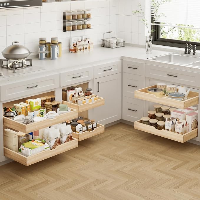 Pull Out Drawers for Cabinets, 19½” W x 21” D Soft Close Slide Out Drawers for Kitchen Cabinets, Cabinet Pull Out Shelves Requires At Least 20½” Cabinet Opening - Image 2