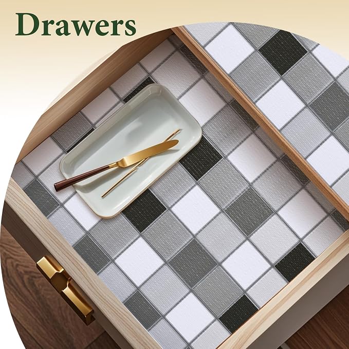 Drawer and Shelf Liner for Kitchen Cabinet: 23.6 in X 20 Ft Non Slip - Image 2