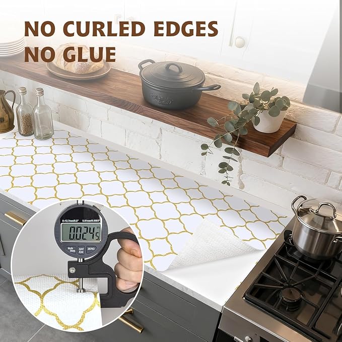 Shelf Liners for Kitchen Cabinets 23.6in x 20FT Non Adhesive Drawer Liner - Image 4