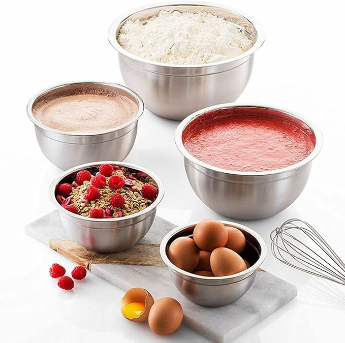 YBM HOME Heavy Duty Professional Stainless Steel Mixing Bowl – Commercial Grade Deep Prep & Serving Bowl for Baking, Cooking, Dough Mixing & Food Prep, Dishwasher Safe, 10 Quarts - Image 4