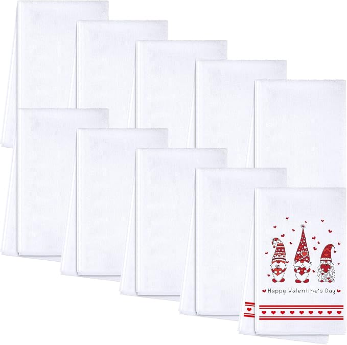 Patelai 10 Pieces Sublimation Blank Towels Microfiber Dishtowel Absorbent Multi Purpose Kitchen Dish Towels DIY Dishcloth Bathroom Towel for Fall Christmas Kitchen Home Decor, 16 x 24 Inch by Patelai