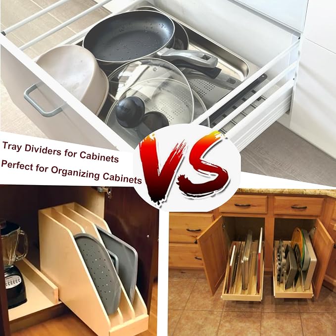 Tray Dividers for Kitchen Cabinets, 15.5in x22.5in x12in with 3 Dividers - Image 4