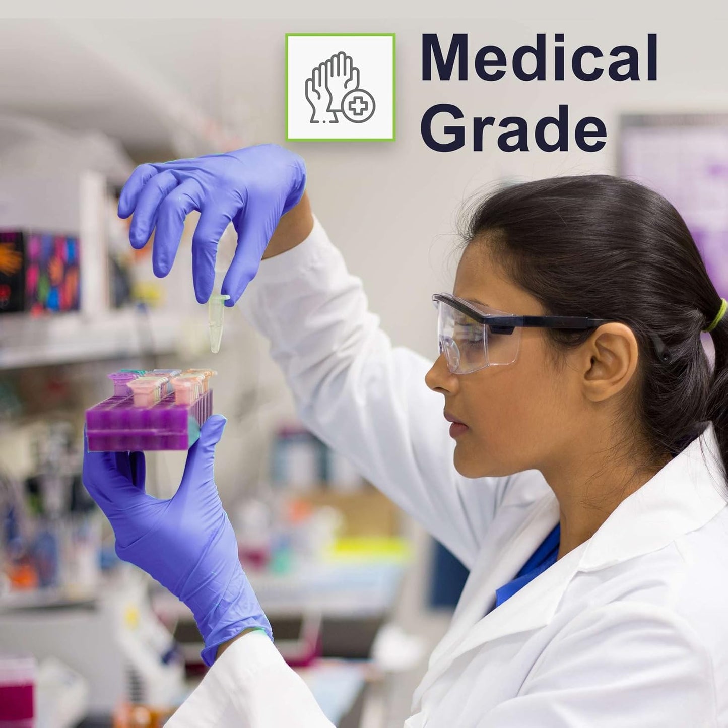 FifthPulse Biodegradable Disposable Nitrile Gloves, 150 Count, Green Food Safe Cooking Gloves - Powder and Latex Free Gloves