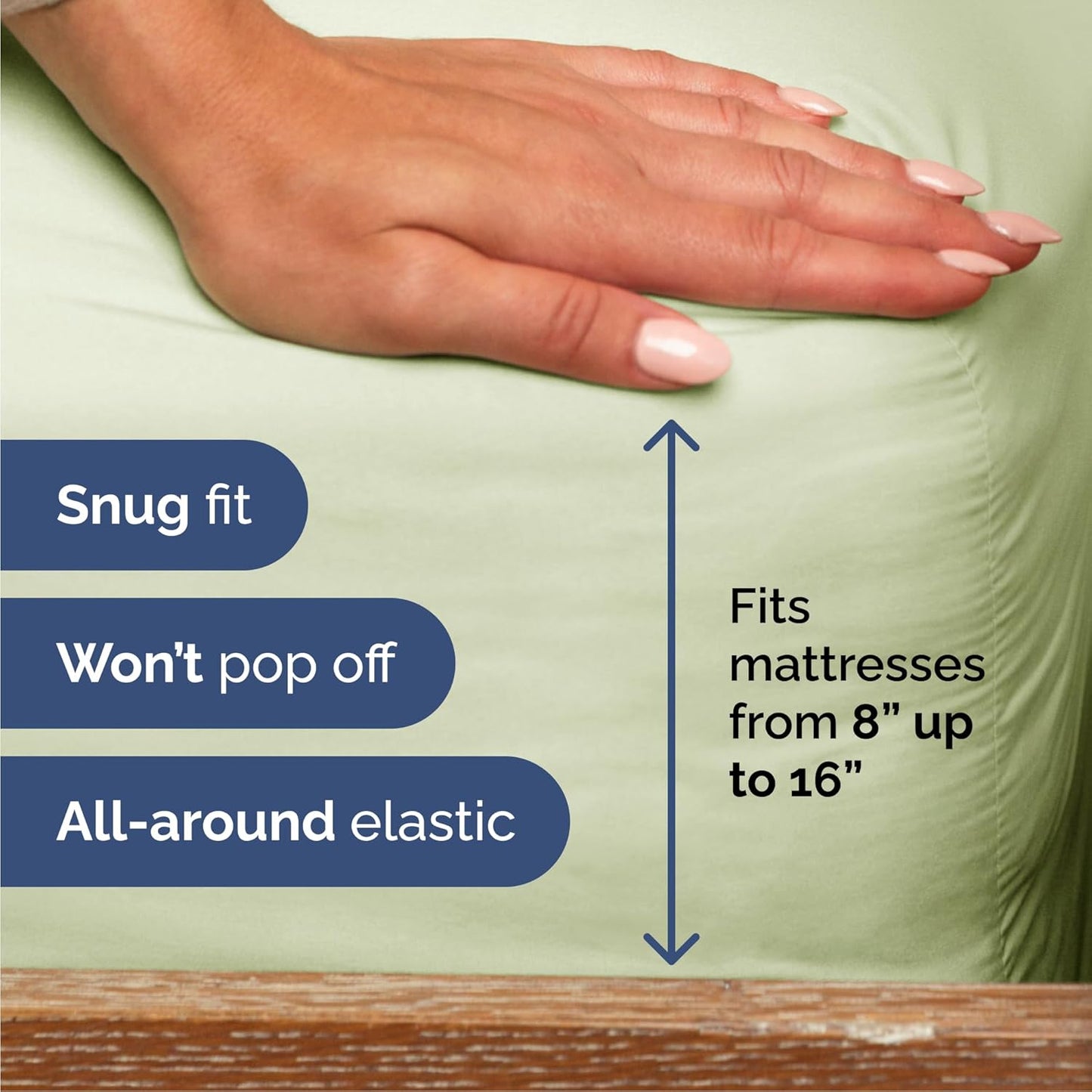 Cal King Size 4 Piece Sheet Set - Comfy Breathable & Cooling Bed Sheets Set - Hotel Luxury Bedding for Women, Men, Kids, Teens, Boys & Girls - Deep Pockets & Wrinkle Free - Oeko-Tex - Light Sage Green