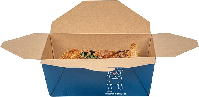 Restaurantware-Bio Tek 6.7 x 5.5 x 2.6 Inch Food Containers, 200 Durable Takeaway Boxes - Disposable, Sturdy, Frenchie Paper 45 Ounce Takeout Boxes, Rectangle, For Takeouts And Delivery, Or Picnics - Image 11