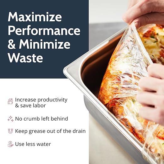 PanSaver Hotel Clear Round Pan Liners for Easy Clean Up - Disposable Buffet Pan Liners, Ovenable up to 400F (9 & 11 Quart Round Pan Liner - 18 x 20 in) - Image 4